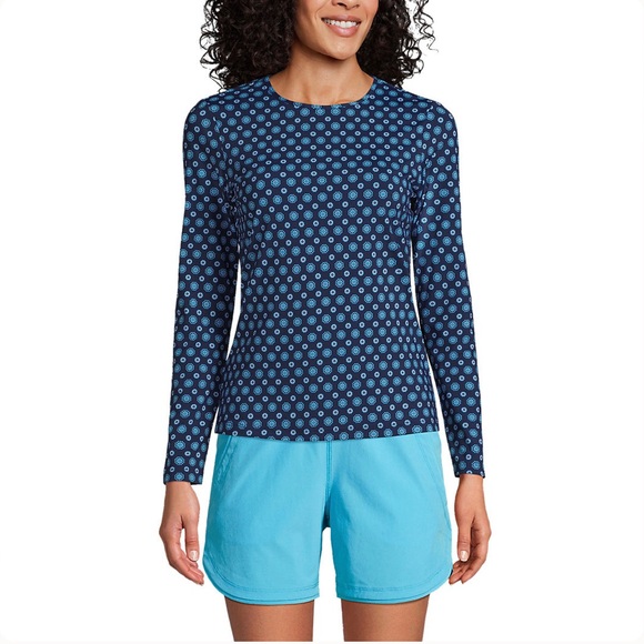 Lands’ End Swim Tee and Swim Shorts Set (Size 2P or XS) - Picture 1 of 8